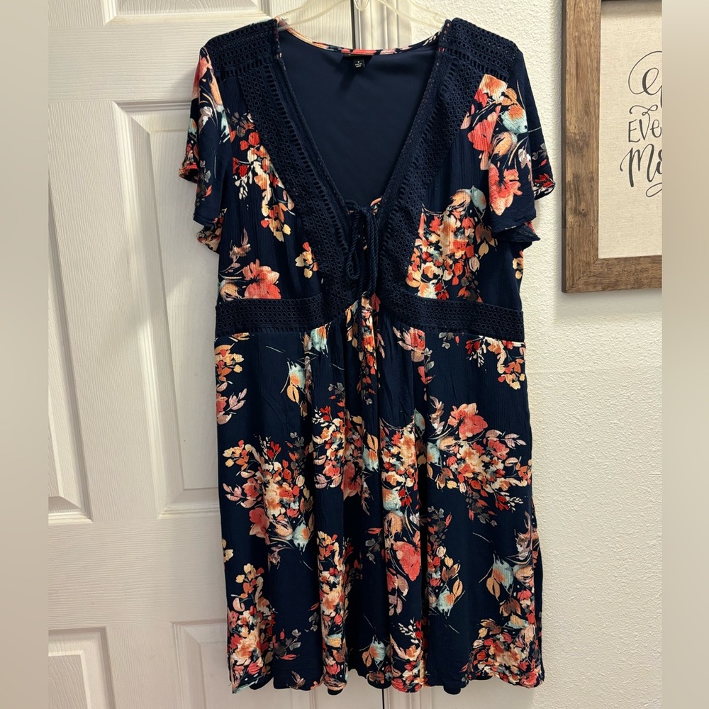 Torrid Size 1 Lace-up Skater Dress